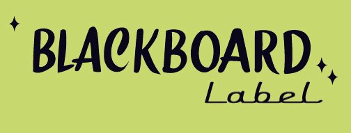 Blackboard Label